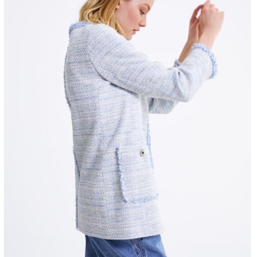 NWT Zara Long Tweed Jacket - Picture 3 of 5